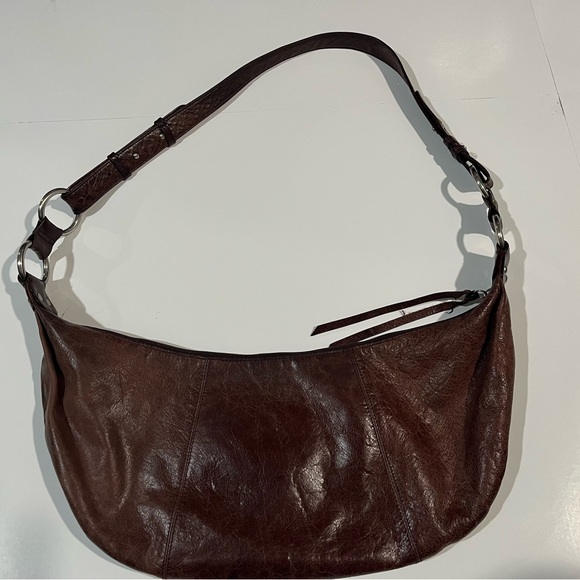 Hobo Brown Leather Shoulder Bag - Picture 4 of 11